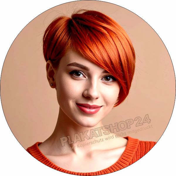 Friseur-Dekofolie für auffälligen Kurzhaarschnitt