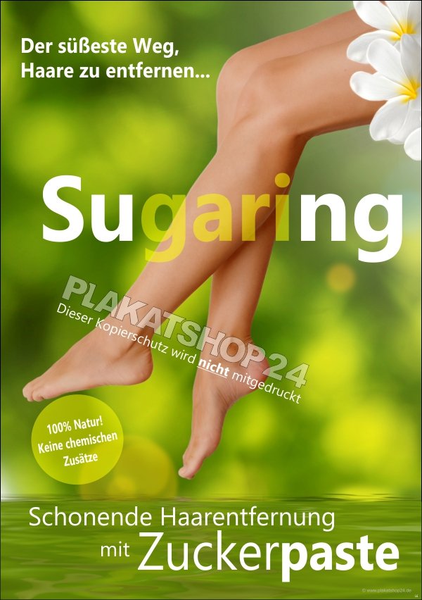 Poster Haarentfernung mit Zuckerpaste