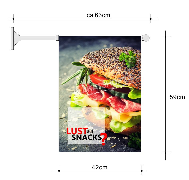 Stockfahne Lust auf Snacks