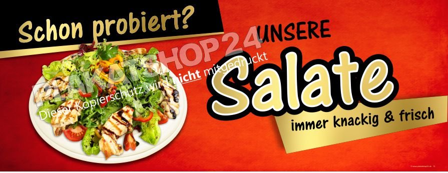 Salatbanner wetterfest uv-stabil