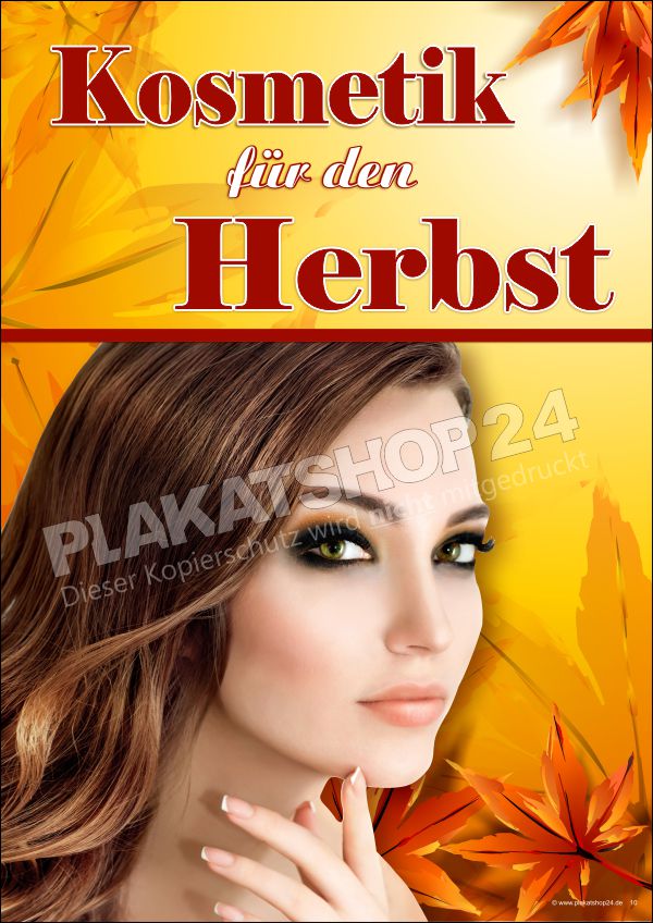 Herbst-Dekoplakat für Kosmetikinstitut