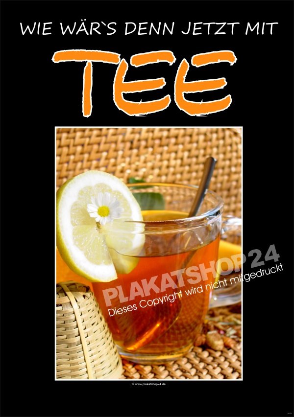 Werbeplakat für Tee