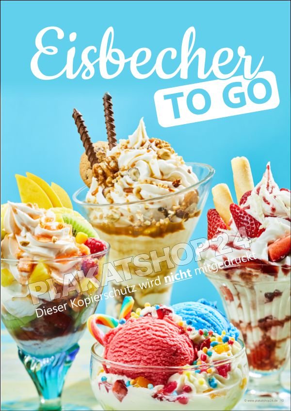 Dekoposter Eisbecher to go