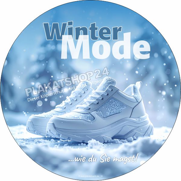 Klebefolie Wintermode Schuhgeschäft