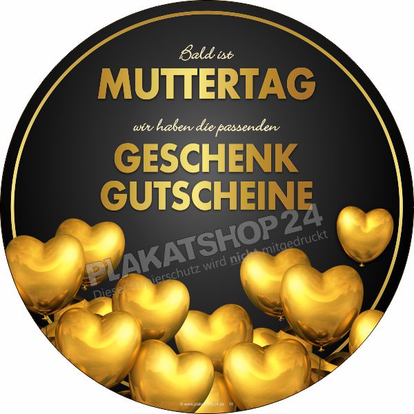 Fensterfolie für Werbung Geschenkgutscheine zum Muttertag