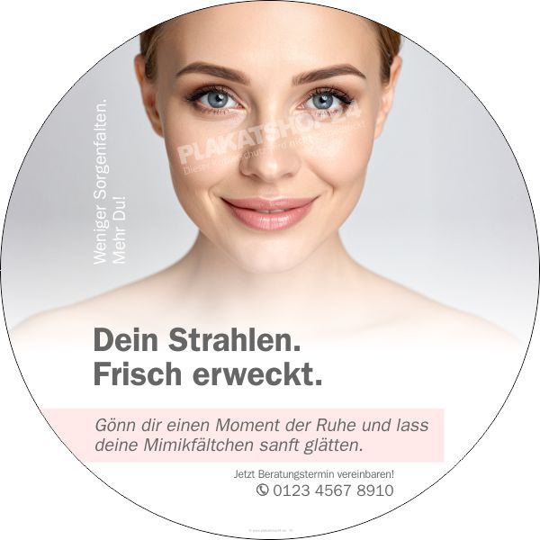 Schaufensterfolie für Anti-Aging-Werbung