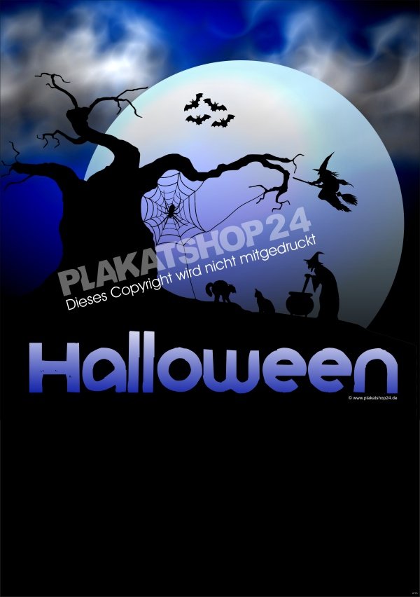 Halloween-Plakat für Halloween-Veranstaltung oder Schaufensterdekoration