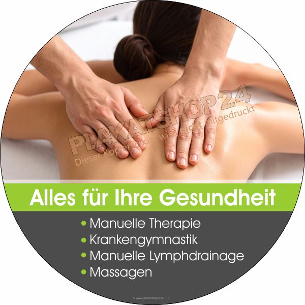 Fensterfolie für Physiotherapie und Massage-Praxis