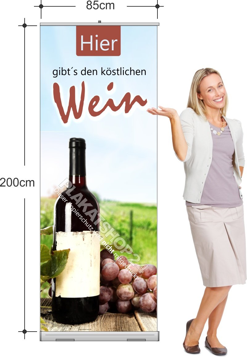 Rollupbanner für Weinverkauf vom Winzer oder im Weinhandel