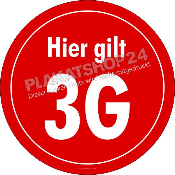 aufkleber-drei-g Klebefolie Hier gilt 3G