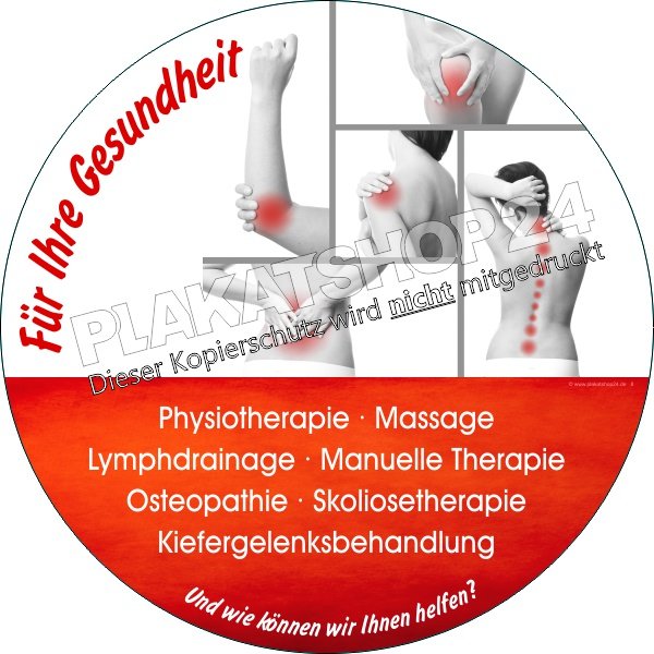 Werbefolie Physiotherapie/  Massage