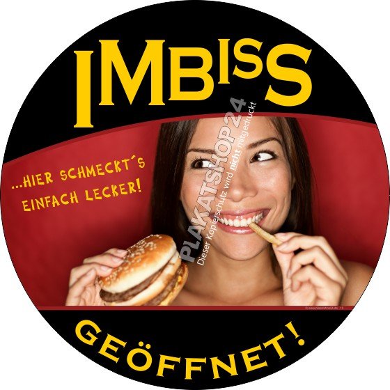 XA9057 Aufkleber Imbiss geöffnet