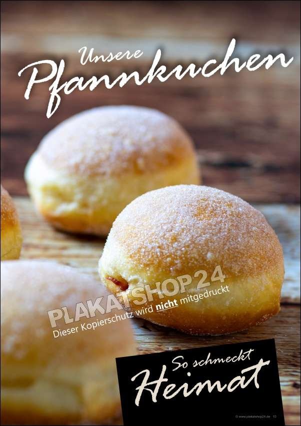 Werbeplakat leckere Berliner / Pfannkuchen