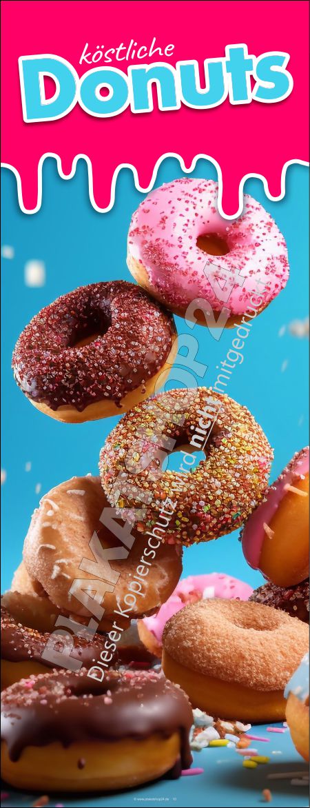 Werbebanner für Donuts