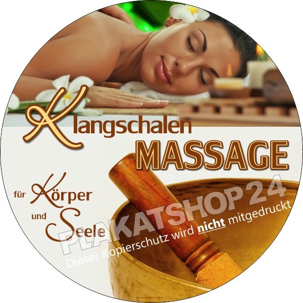 Günstiger Aufkleber Klangschalenmassage