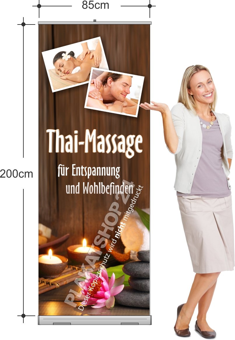 Rollup-Banner für Thai-Massage-Werbung
