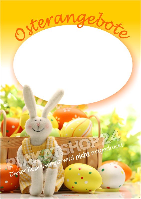 XA8899 Fröhliches Osterplakat für spezielle Osterangebote