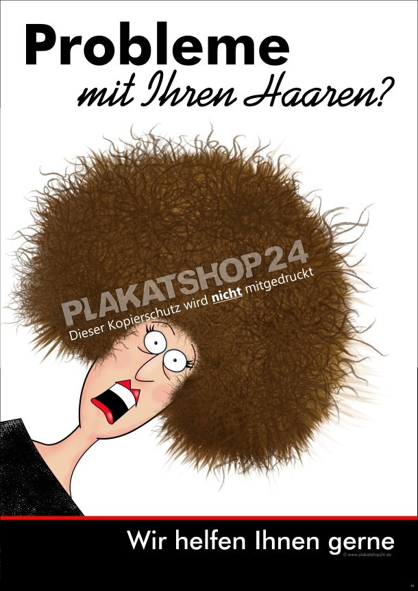 Humorvolles Friseurplakat
