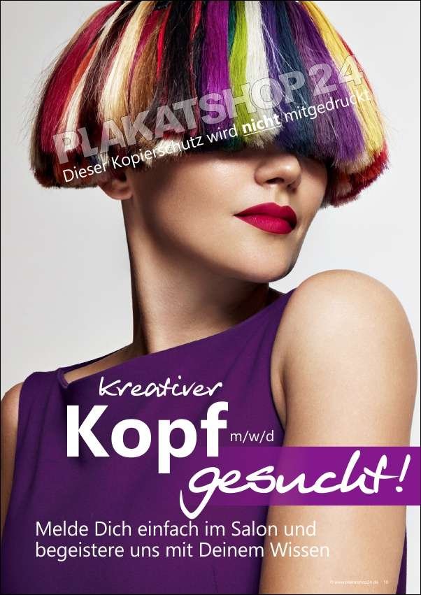 plakat-freie-stelle-friseur Werbeplakat Stellenangebot Friseur/in