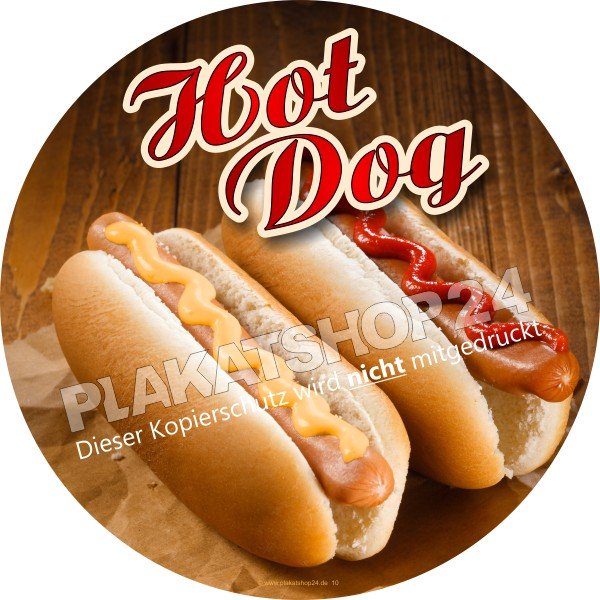 Klebefolie für Imbiss, Gastronomie Hot Dog-Werbung