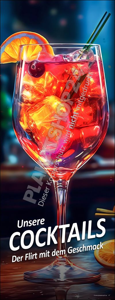 Cocktail-Werbebanner für mehr Umsatz mit Cocktails