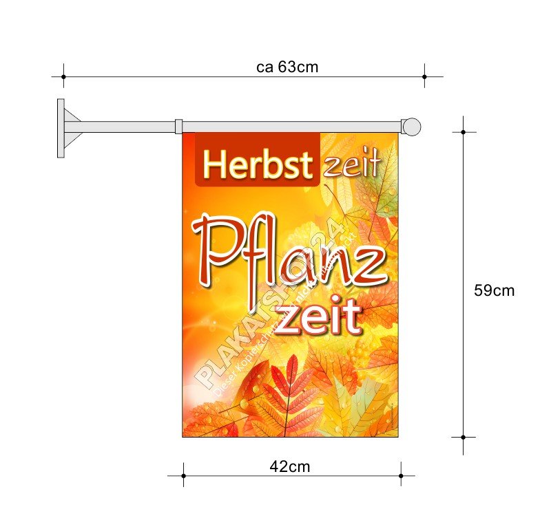 Fahne Herbstzeit ist Pflanzzeit