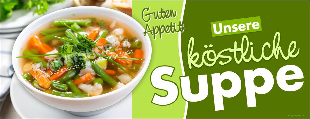 Werbebanner köstliche Suppen