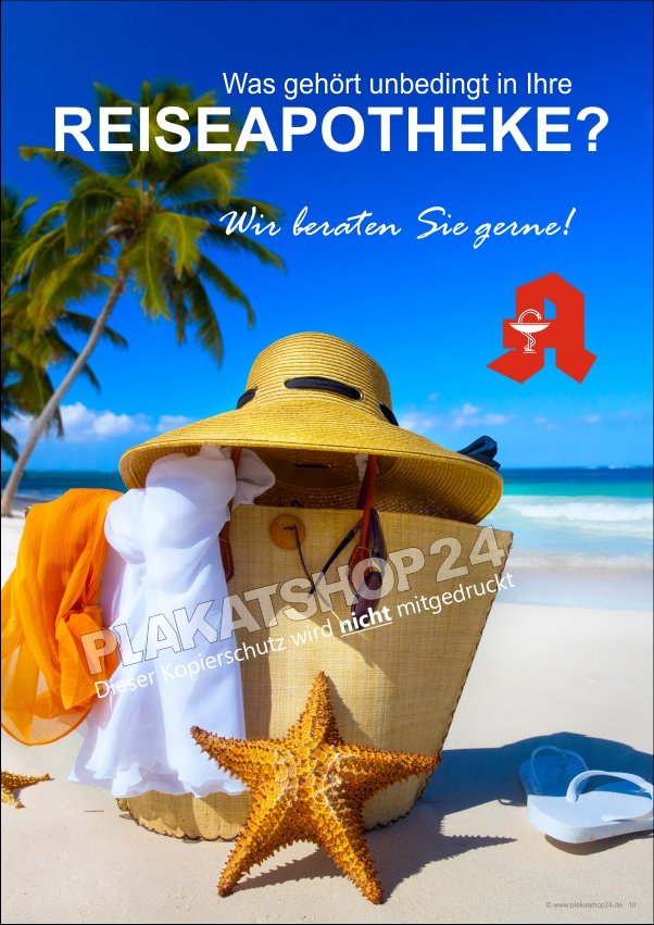 Werbeposter Plakat Reiseapotheke
