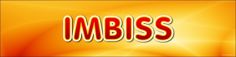 XA7966 Schriftzug Imbiss als selbstklebende Folie
