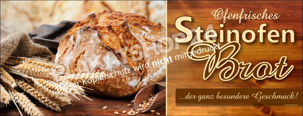 Bäckerei-Banner für Steinofenbrot Werbung