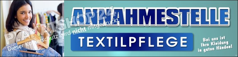 XA7466 Aufkleber Annahmestelle Textilpflege