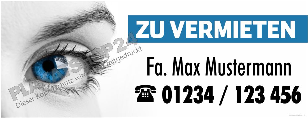 Werbebanner für Vermietung mit Ihrer Telefonnummer Werbebanner für Vermietung mit Ihrer Telefonnummer