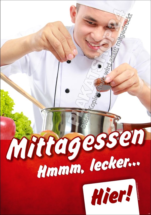 Plakat für Mittagessen für Kundenstopper, Plakatständer ets.