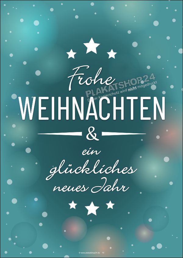 Dekoratives Poster Weihnachten in Türkistönen Dekoratives Poster Weihnachten in Türkistönen
