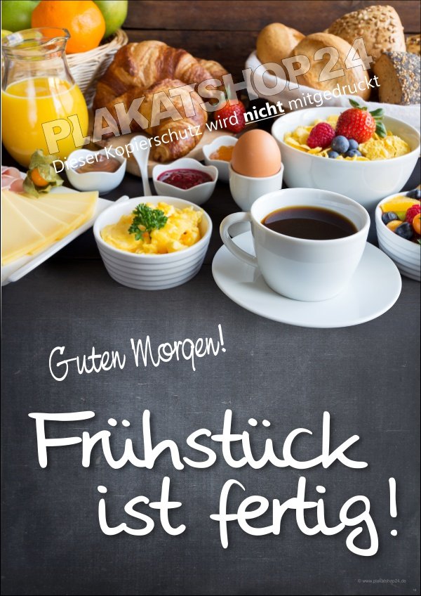 Frühstücksposter für einen guten Start in den Tag