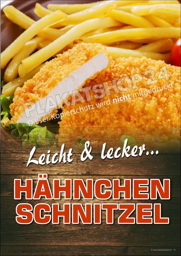 Hähnchenschnitzelplakat Imbiss Gastronomie