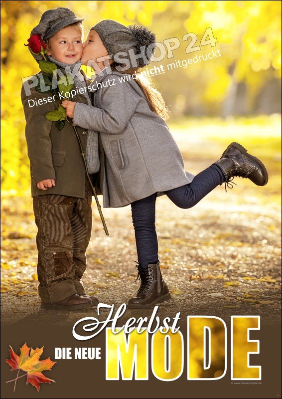 Bezauberndes Herbst-Plakat für die neue Herbstmode