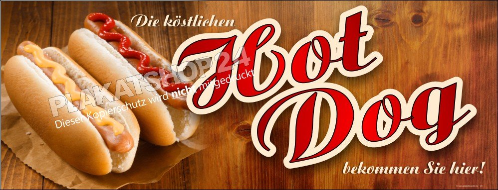 Günstiges Werbebanner Hot Dog