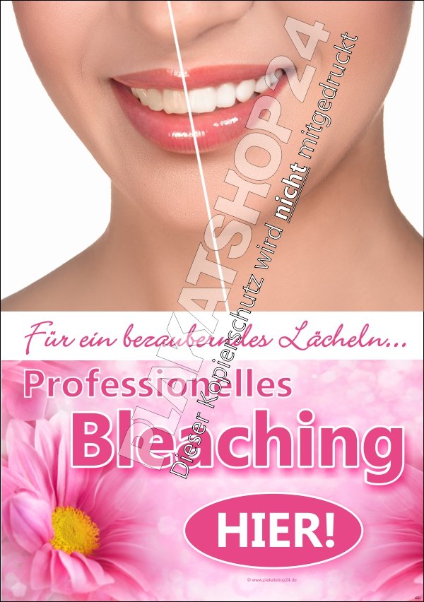 Plakat Bleaching / Zahnaufhellung vom Zahnarzt