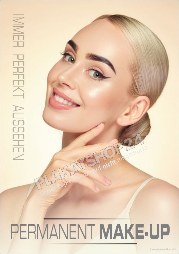 Plakat Permanent Make-up & Microblading – Wetterfeste PVC-Plane oder Klebefolie A4-A0