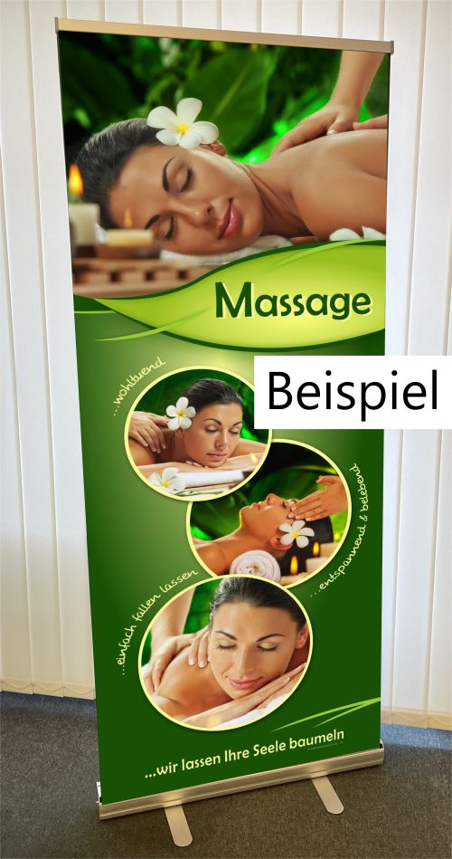 Mobiles Displaysystem für Massagepraxis