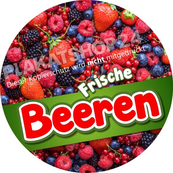 beerenaufkleber Klebefolie mit Foto verschiedene Beeren