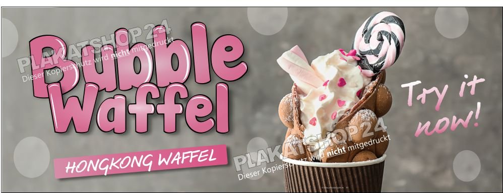 Hongkong Waffel-Banner / Bubble Waffel-Banner