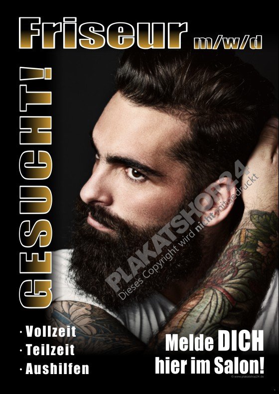 friseur-gesucht-poster Poster Aufruf: Friseur/in gesucht