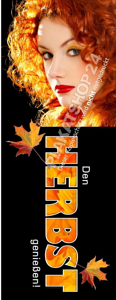 Banner für die neuen Rottöne im Herbst