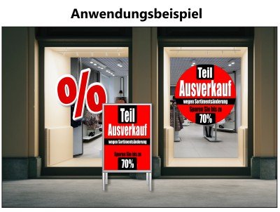 Plakat Totalausverkauf wegen Geschäftsaufgabe