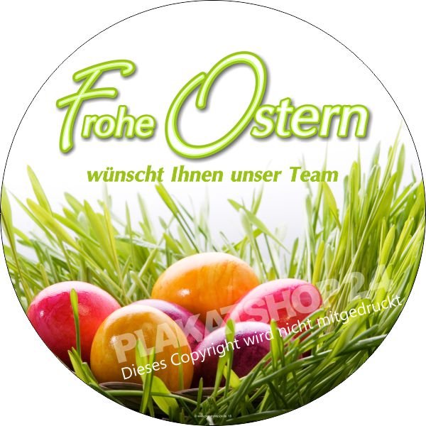 Aufkleber Frohe Ostern für Dekoration Oster-Schaufenster