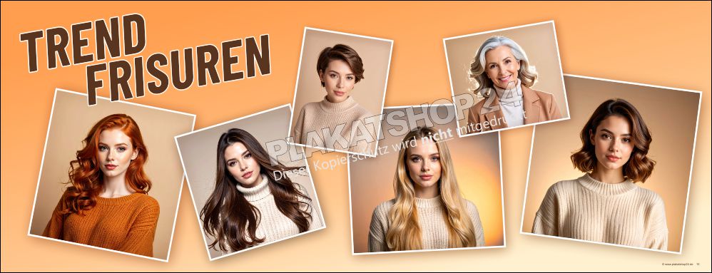 Frisurenbanner Trendfrisuren Damenmotive Kollage