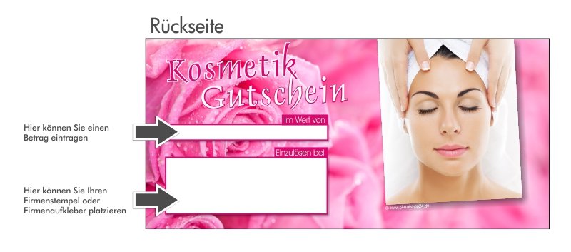 GS152r Kosmetik-Geschenkgutschein für Kosmetikbranche