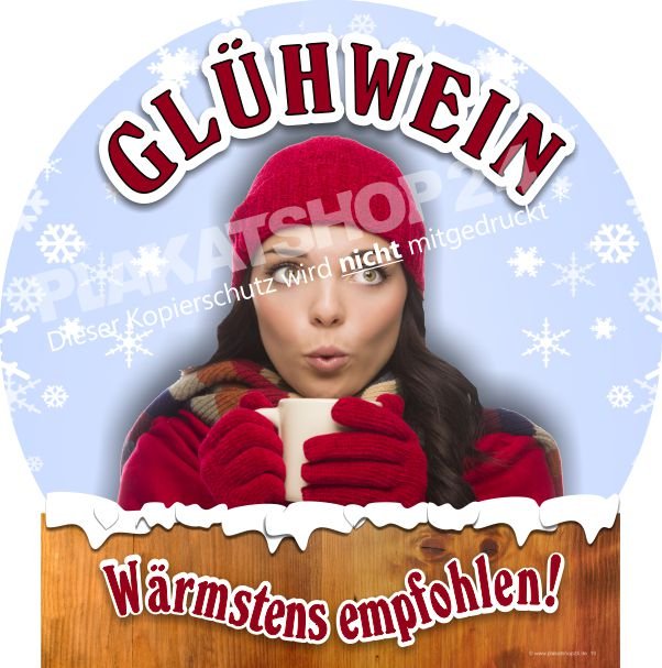Glühwein-Werbefolie für Glühwein-Reklame